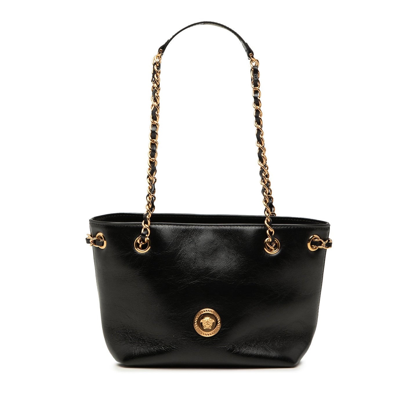 Versace Leather La Medusa Shoulder Bag