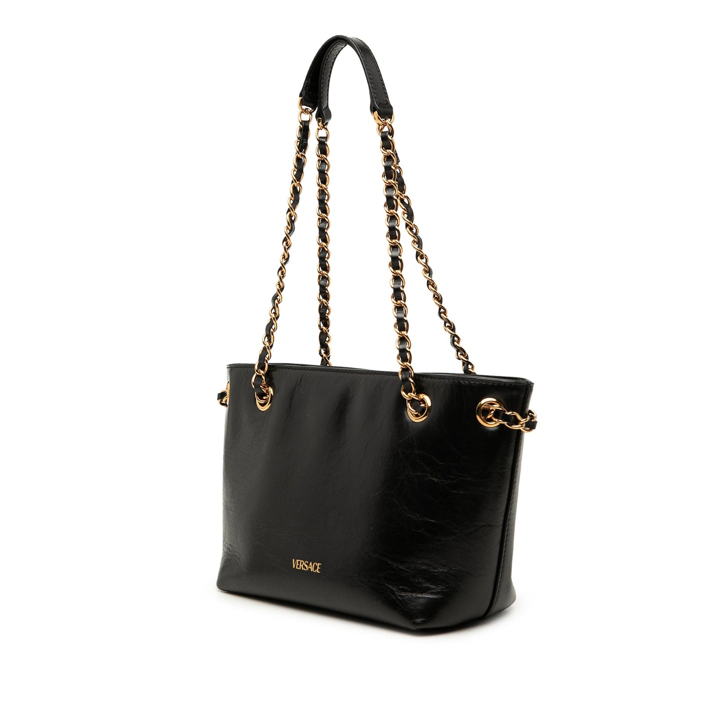 Versace Leather La Medusa Shoulder Bag