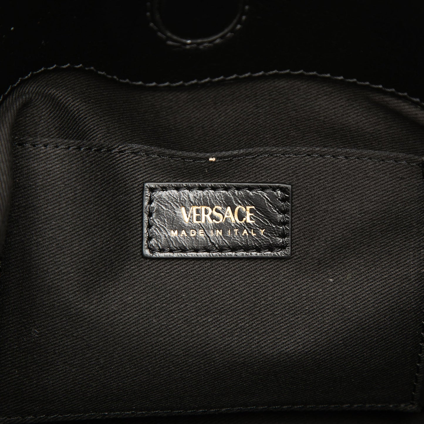 Versace Leather La Medusa Shoulder Bag