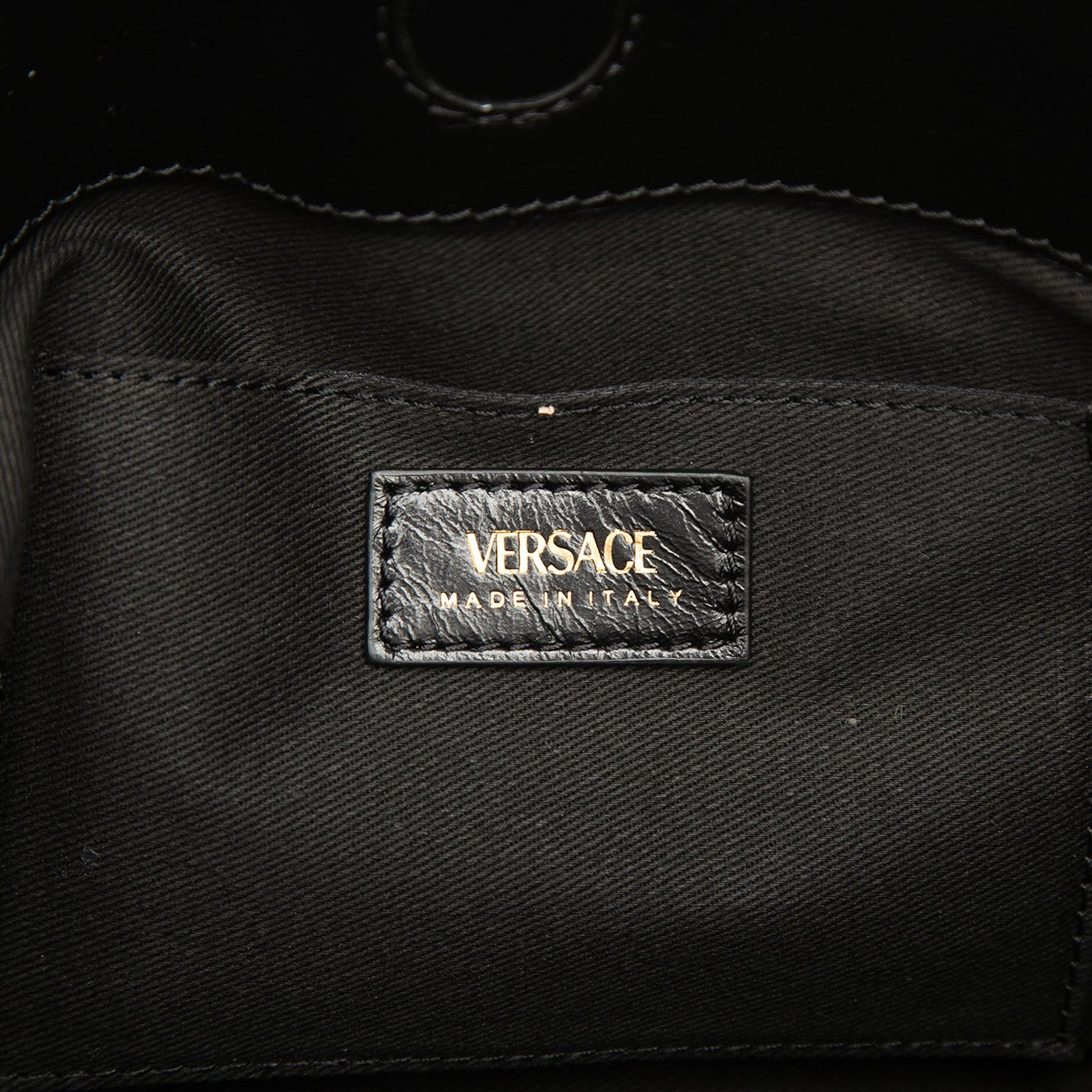 Versace Leather La Medusa Shoulder Bag