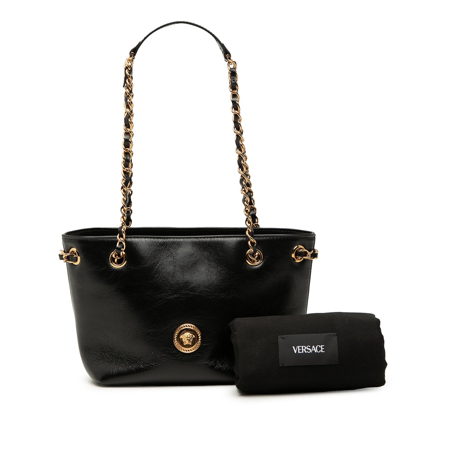 Versace Leather La Medusa Shoulder Bag
