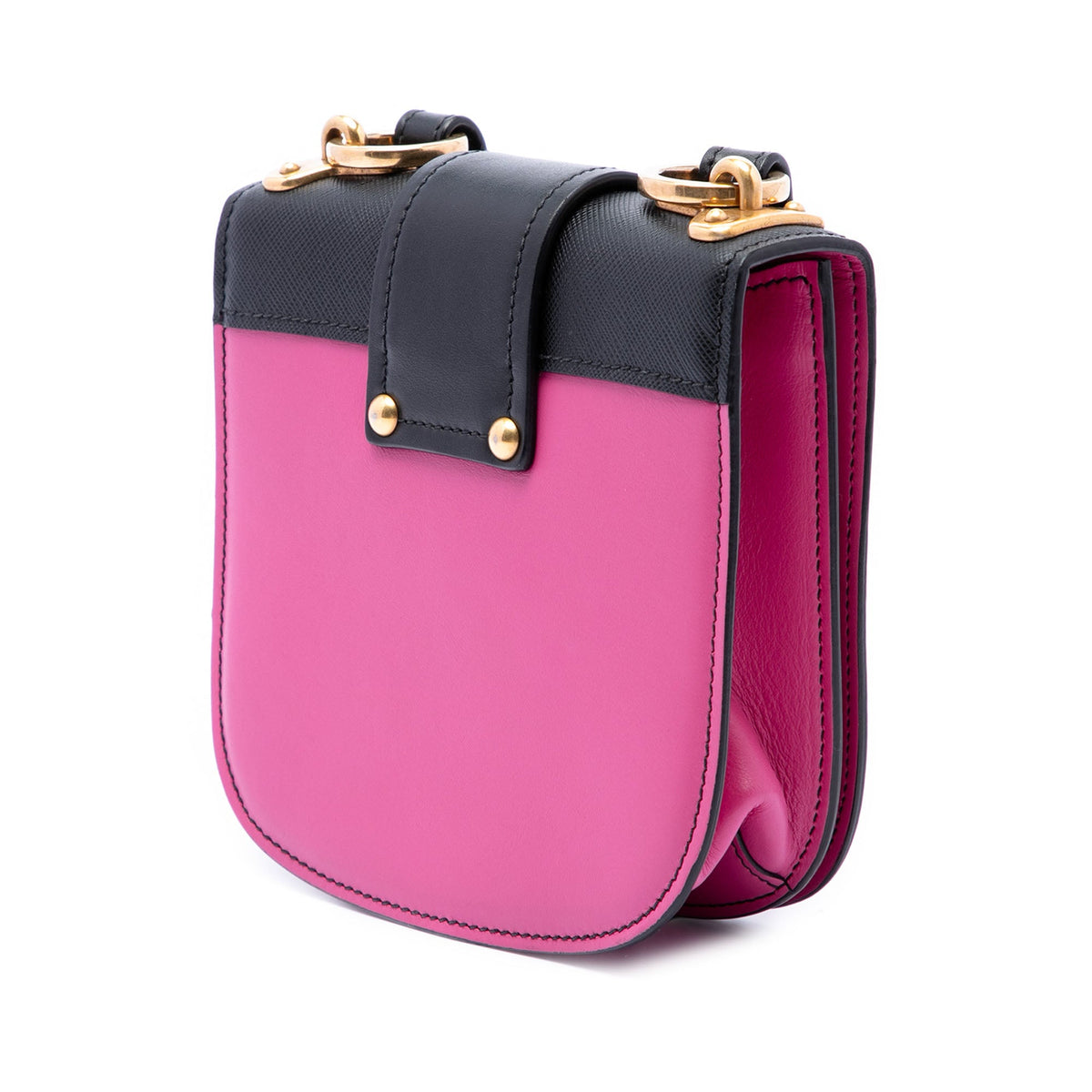 Prada Saffiano Trimmed City Calf Pionniere Crossbody