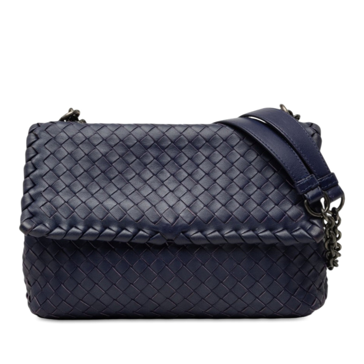 Bottega Veneta Small Nappa Intrecciato Olimpia Crossbody — Purple