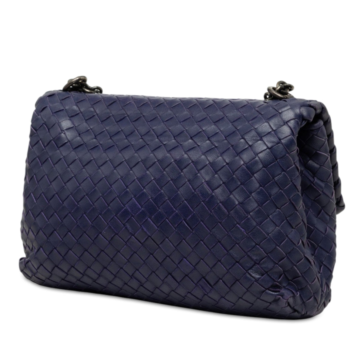 Bottega Veneta Small Nappa Intrecciato Olimpia Crossbody — Purple