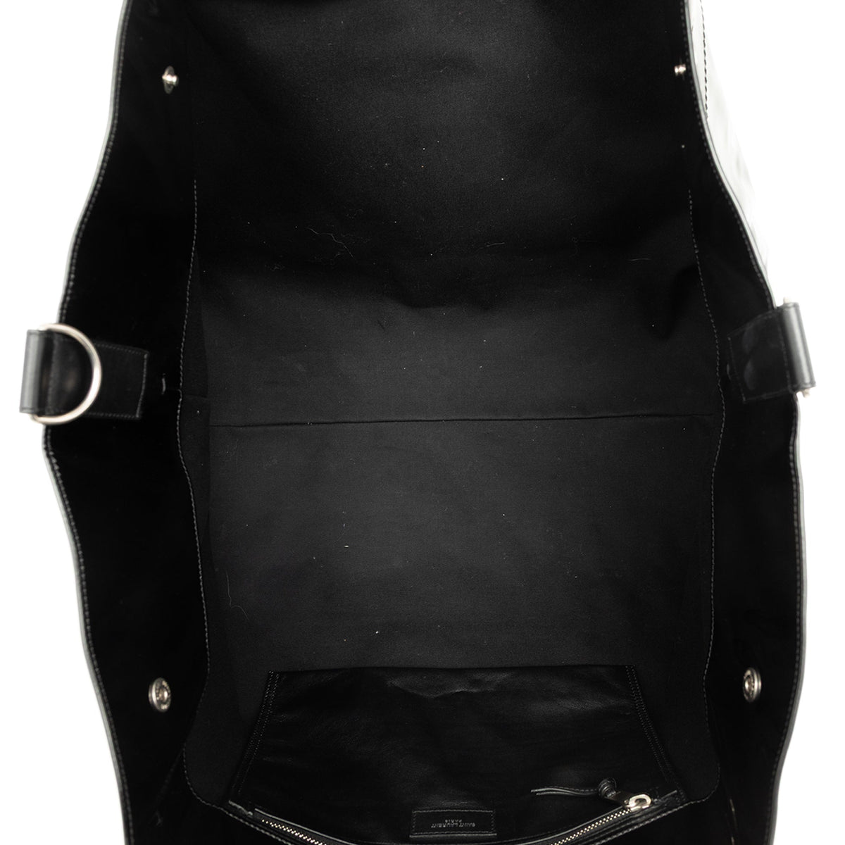 Saint Laurent Maxi PVC Rive Gauche Shopper Tote — Black