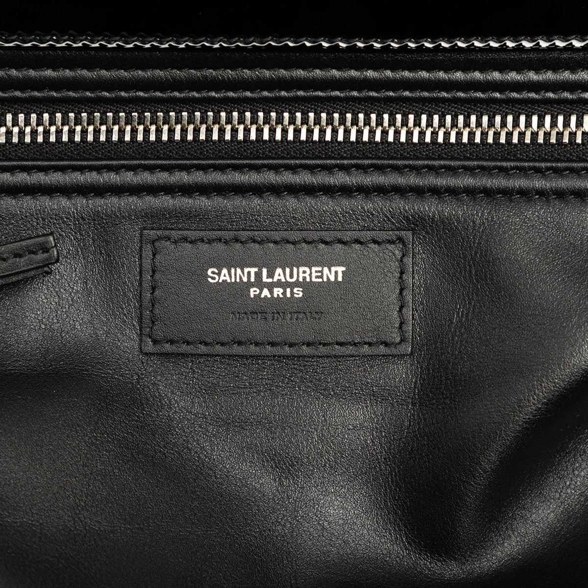 Saint Laurent Maxi PVC Rive Gauche Shopper Tote — Black