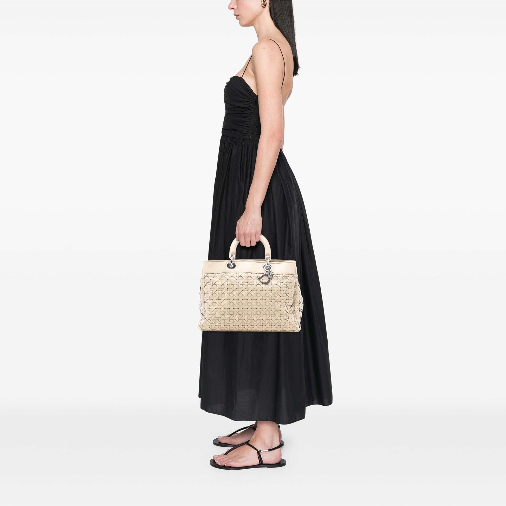 Dior Woven Lambskin Lady Dior Avenue Tote