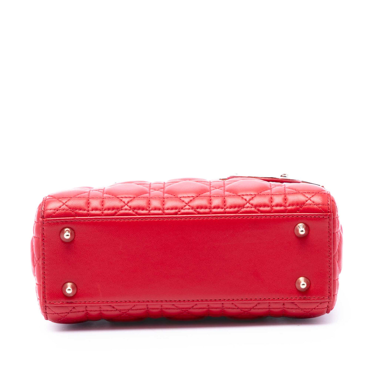 Dior Small Lambskin Cannage MyABCDior Lady Dior — Red