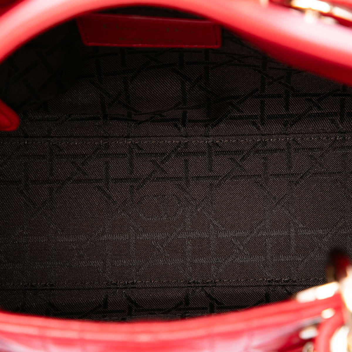 Dior Small Lambskin Cannage MyABCDior Lady Dior — Red