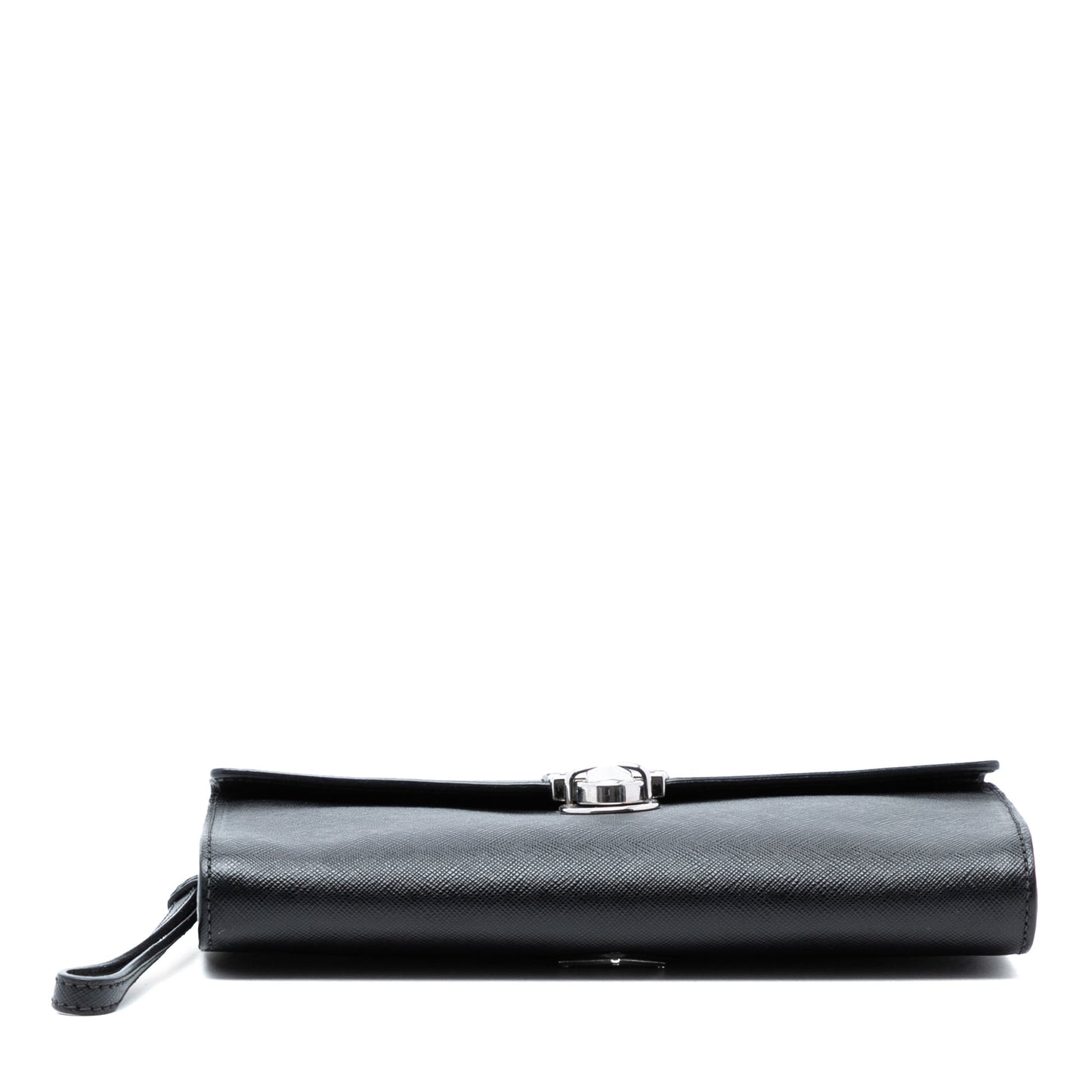 Saffiano Envelope Push Lock Clutch