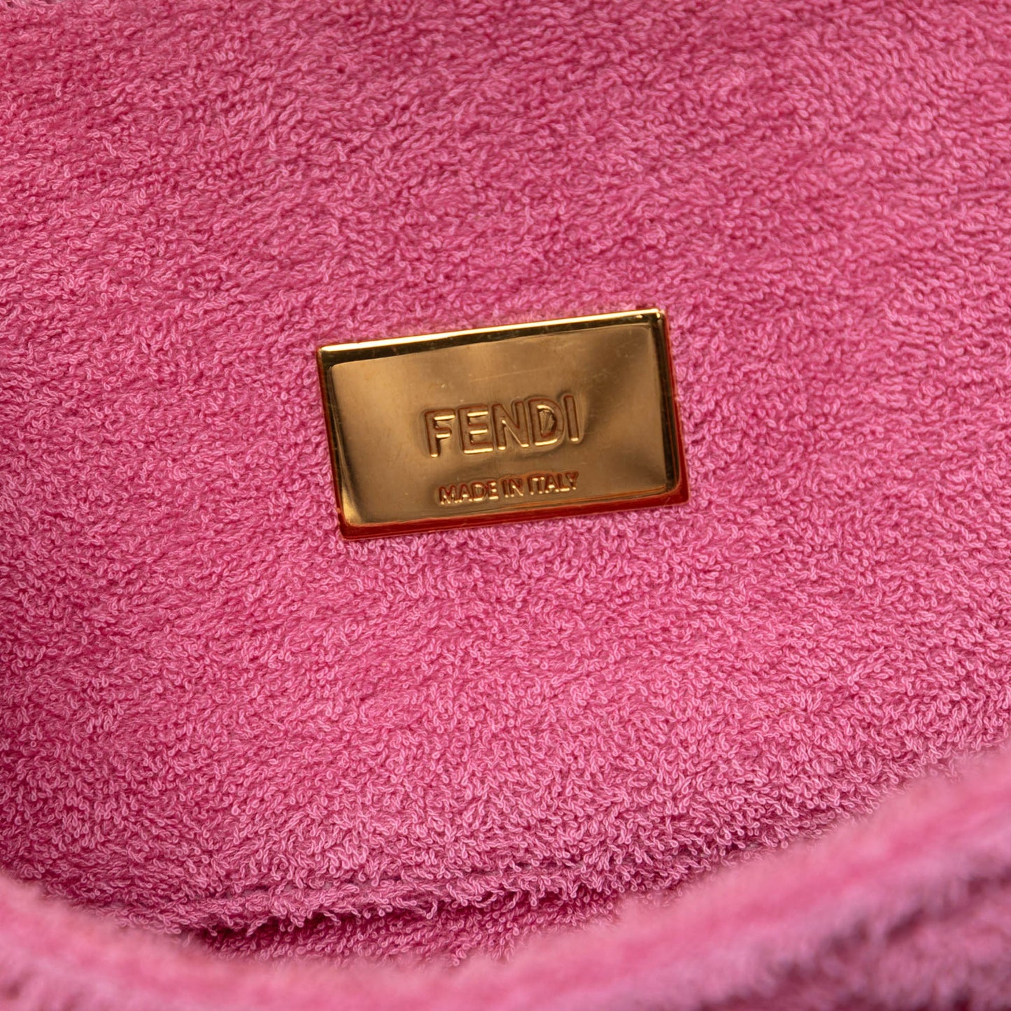 Fendi Embossed Terry Cloth FF 1974 Convertible Belt Baguette
