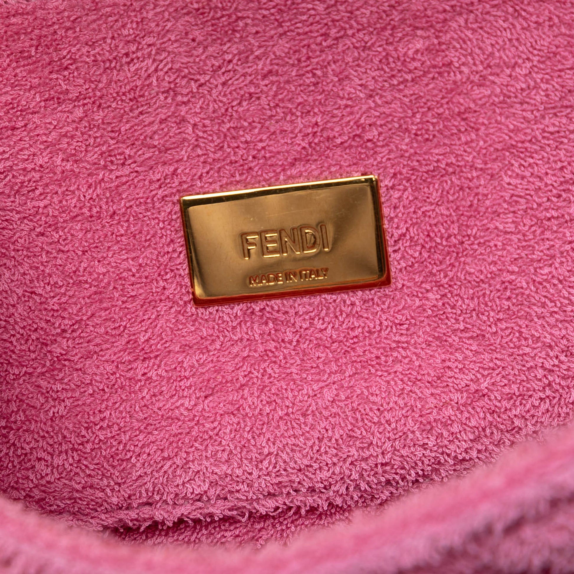 Fendi Embossed Terry Cloth FF 1974 Convertible Belt Baguette
