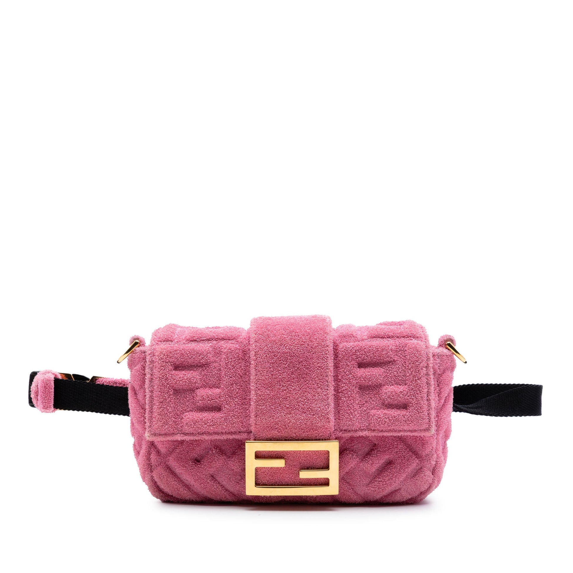 Fendi Embossed Terry Cloth FF 1974 Convertible Belt Baguette
