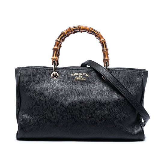 Gucci Medium Calfskin Bamboo Shopper Satchel