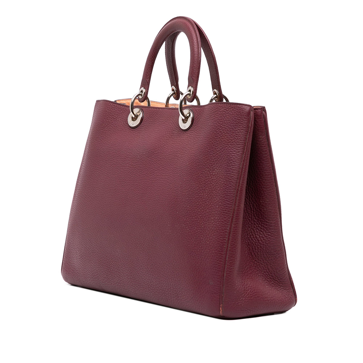 Dior Large Leather Diorissimo Satchel — Red