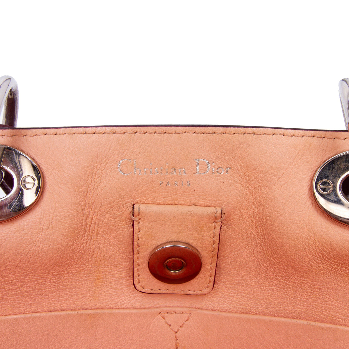 Dior Large Leather Diorissimo Satchel — Red