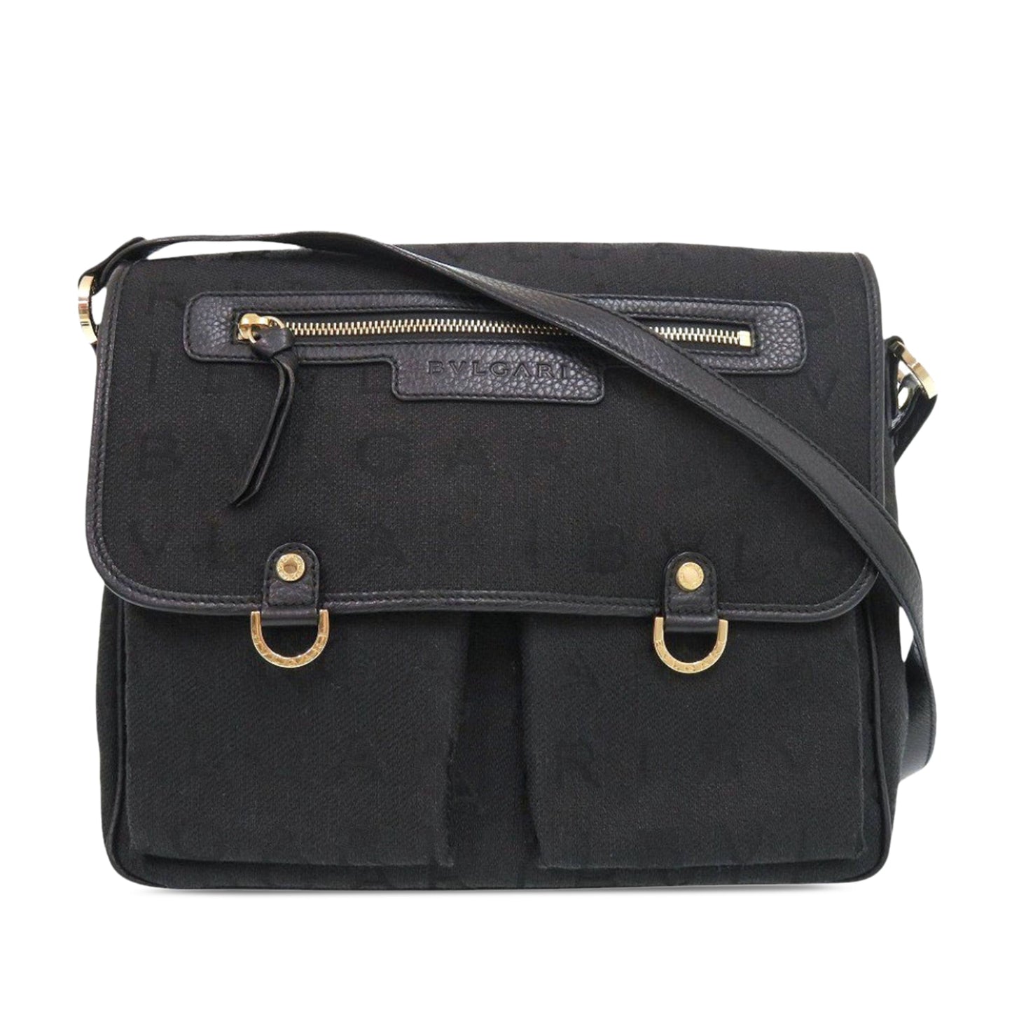 Bvlgari Logomania Canvas Messenger Bag