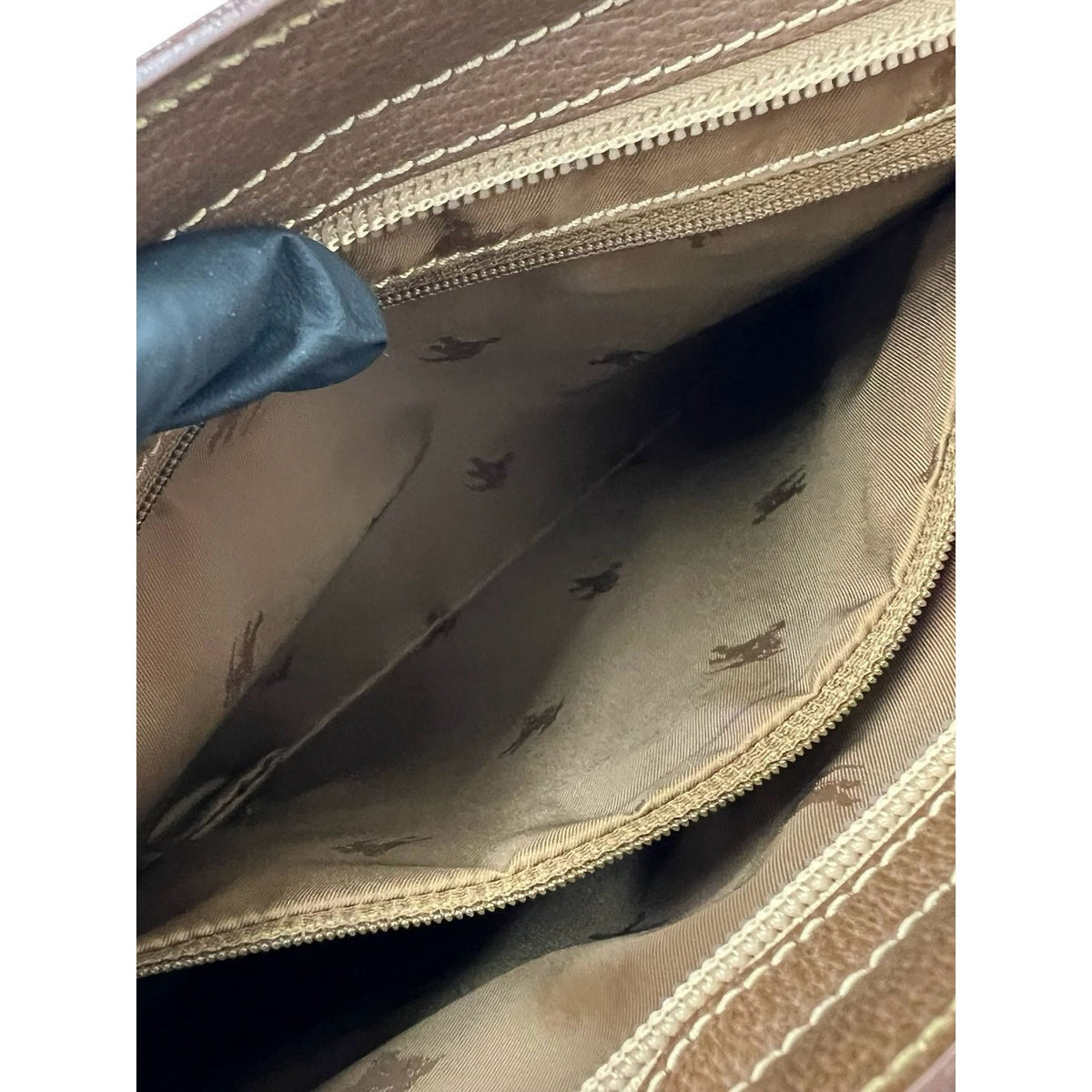 Burberry Canvas Monogram Print Shoulder Bag — Brown