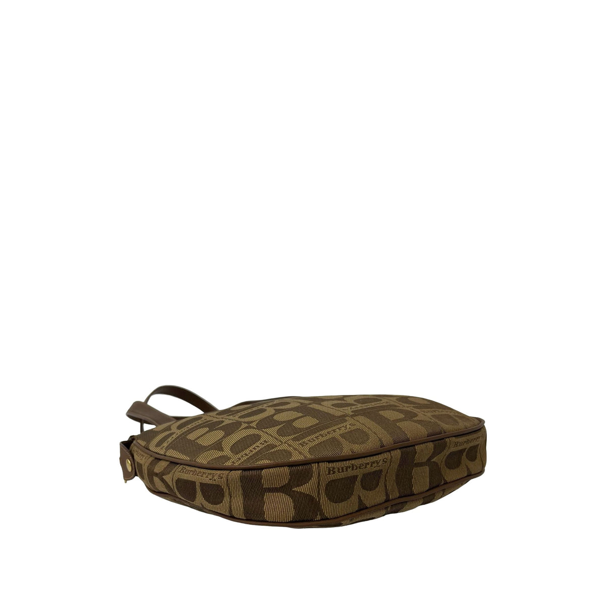 Burberry Canvas Monogram Print Shoulder Bag — Brown