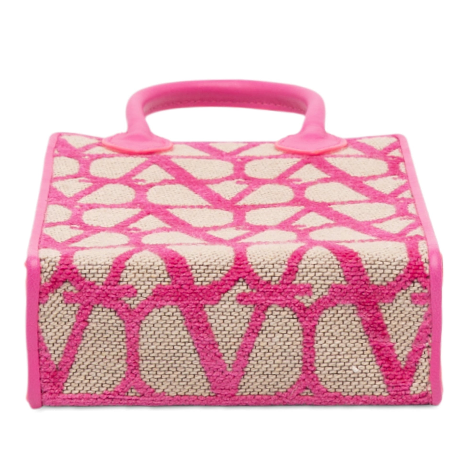 Valentino Leather Trimmed Toile Iconographe Satchel