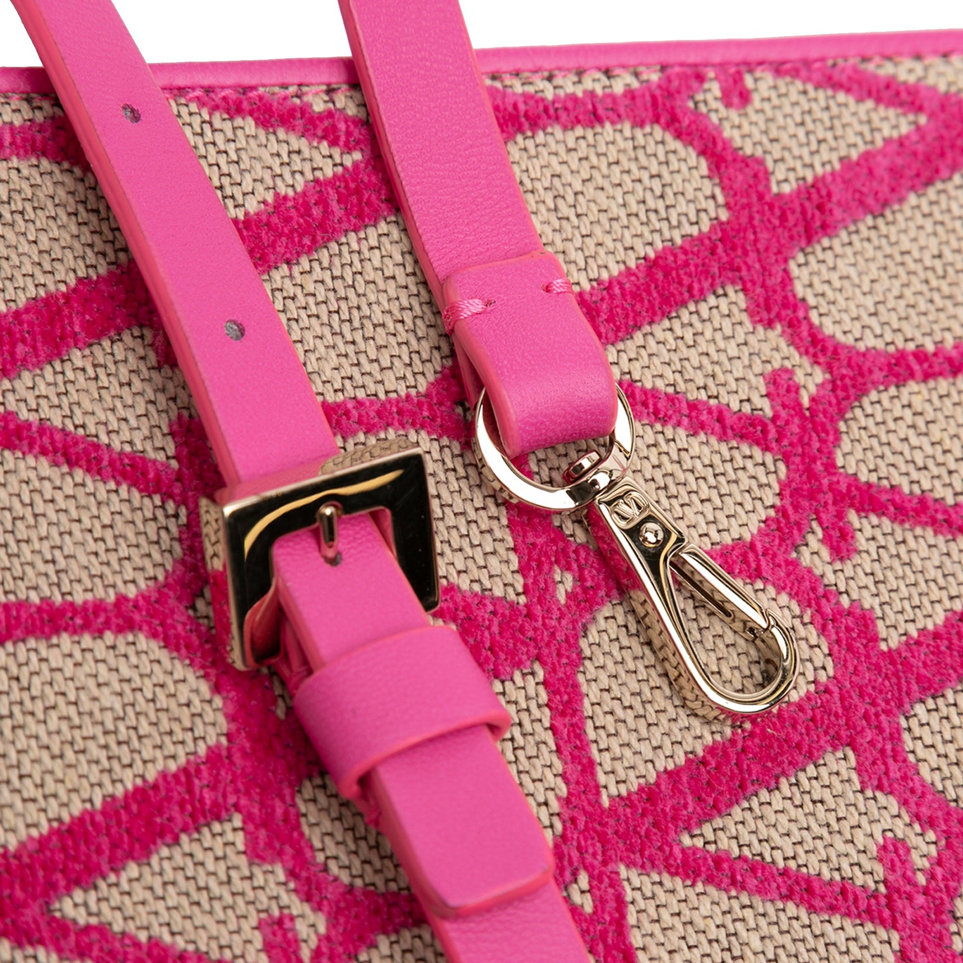 Valentino Leather Trimmed Toile Iconographe Satchel