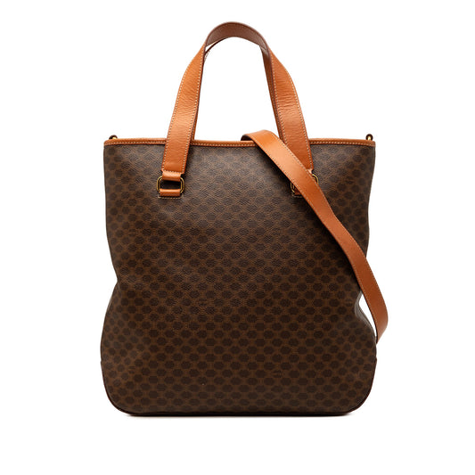 Celine Macadam Coated Canvas Vertical Satchel