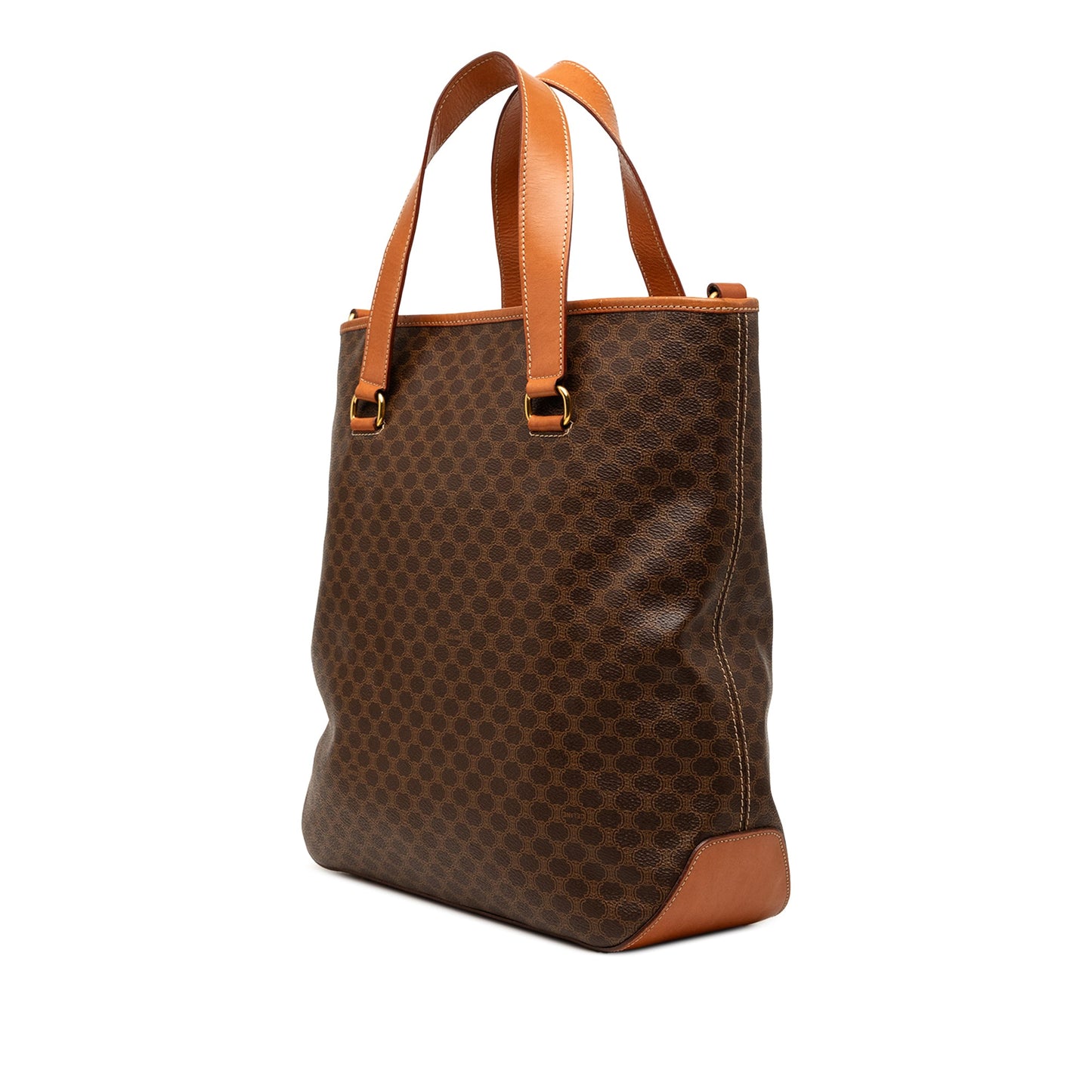 Celine Macadam Coated Canvas Vertical Satchel