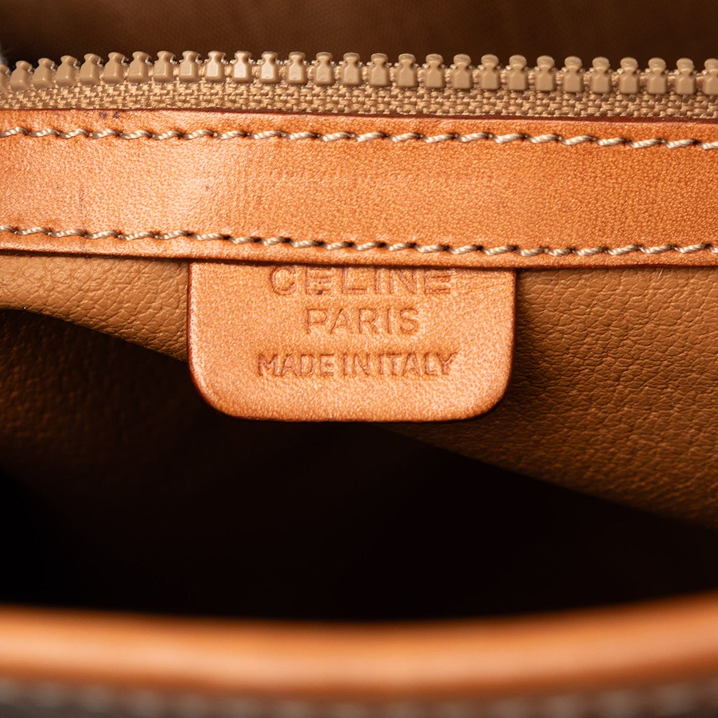 Celine Macadam Coated Canvas Vertical Satchel
