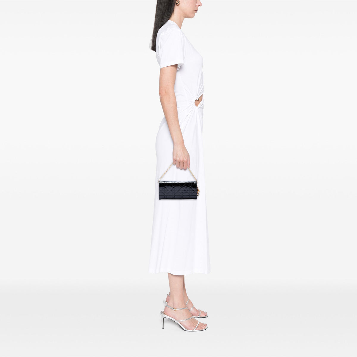 Dior Patent Cannage Lady Dior Wallet On Chain