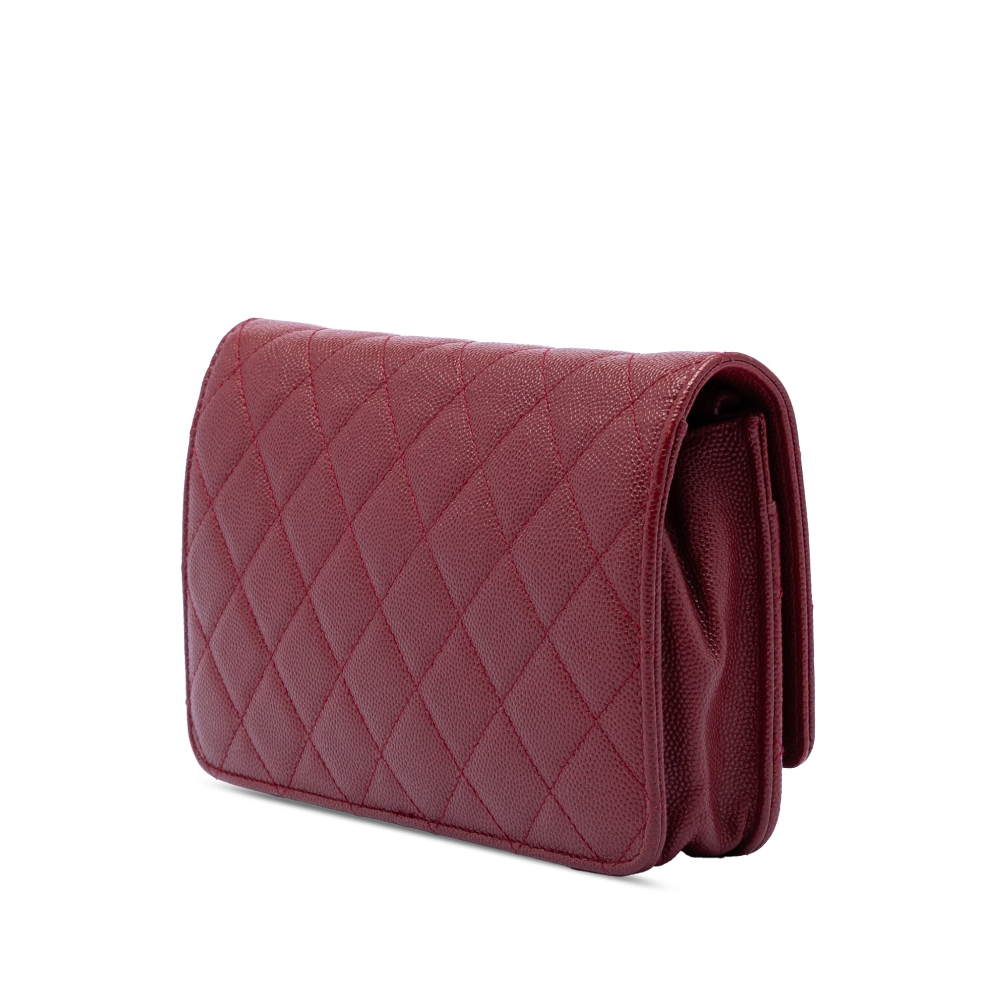 Chanel Quilted Caviar Golden Class Wallet On Chain