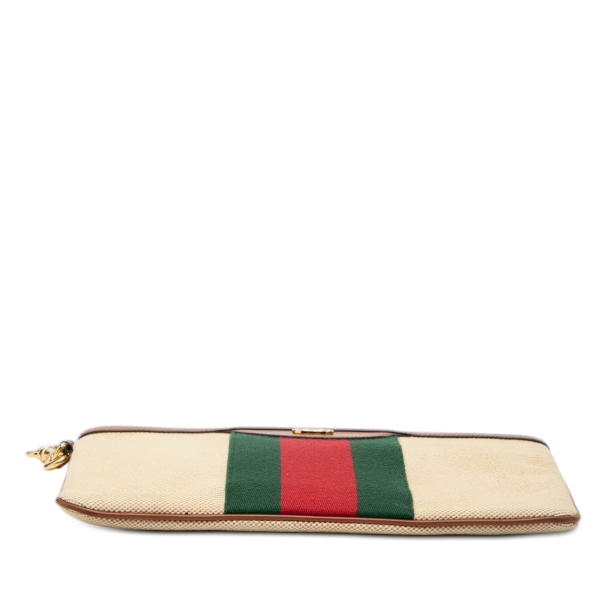 Gucci Canvas Interlocking G Web Clutch
