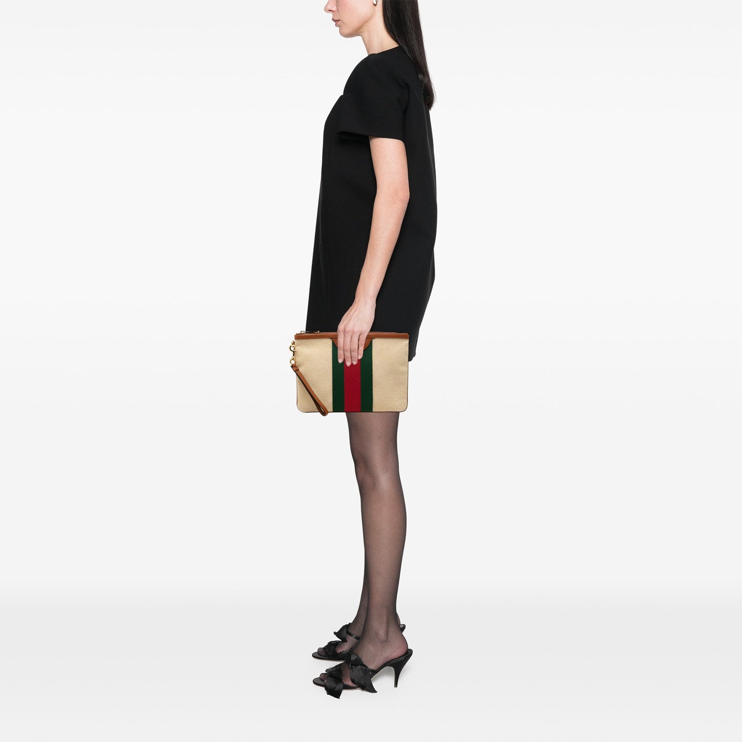 Gucci Canvas Interlocking G Web Clutch