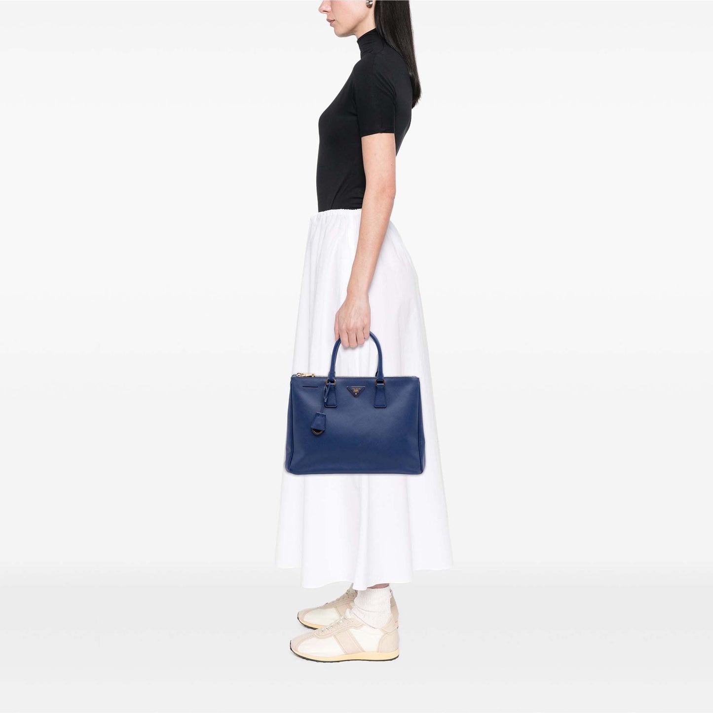 Prada Large Saffiano Lux Galleria Double Zip Satchel