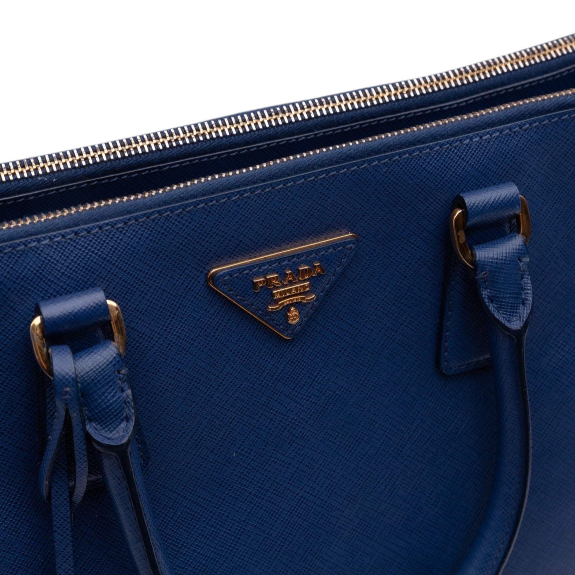 Prada Large Saffiano Lux Galleria Double Zip Satchel