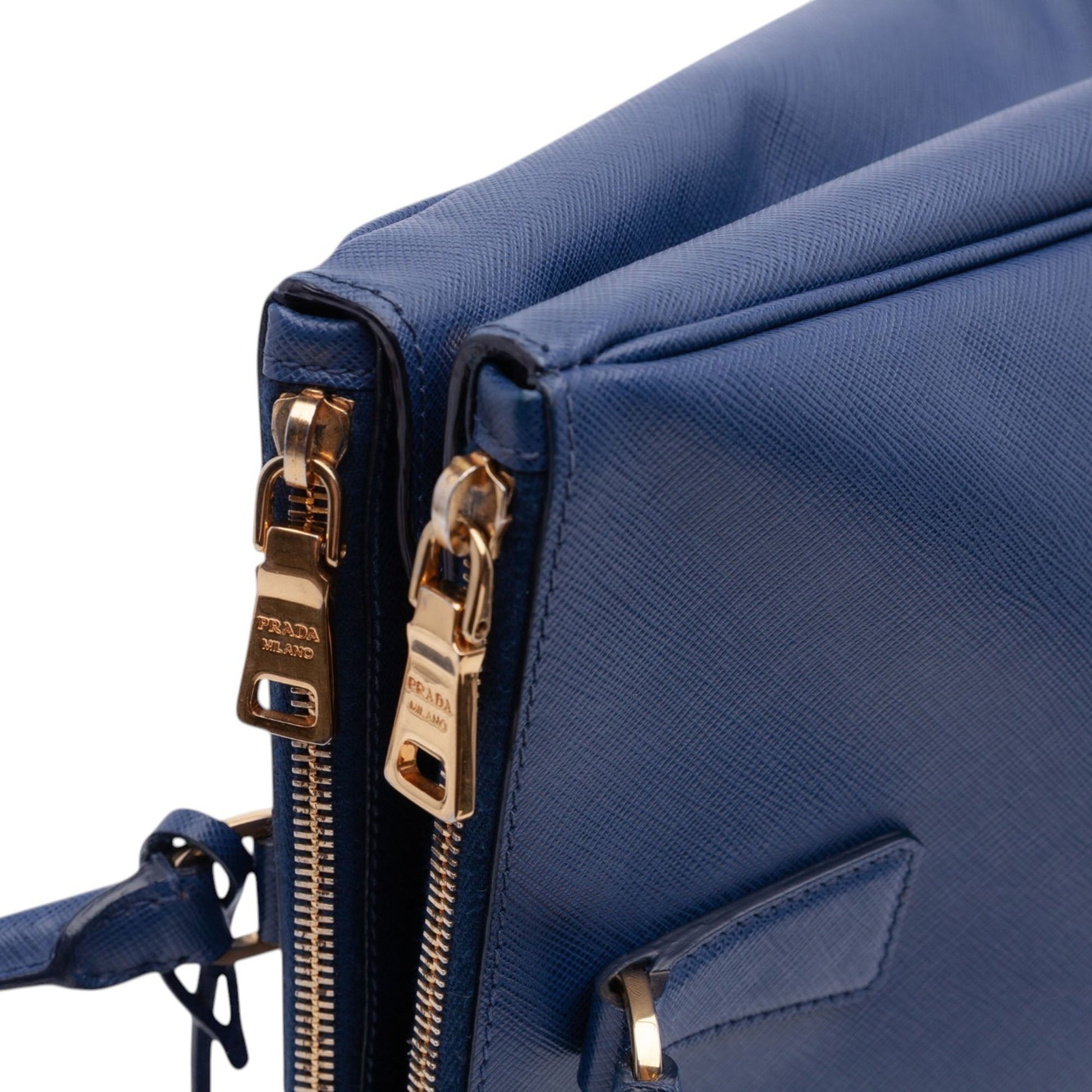 Prada Large Saffiano Lux Galleria Double Zip Satchel