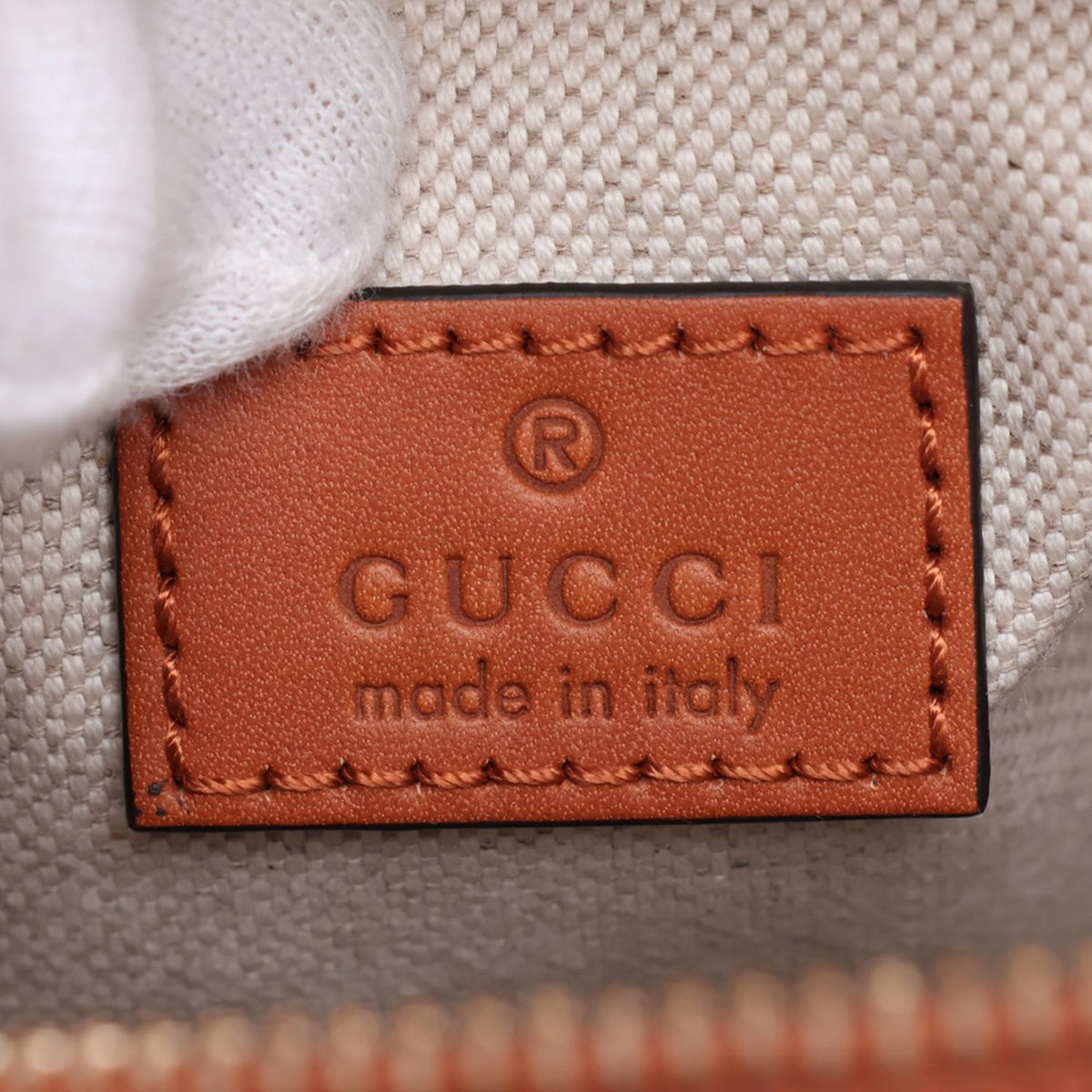 Gucci Mini GG Denim Web Boston Bag — Blue
