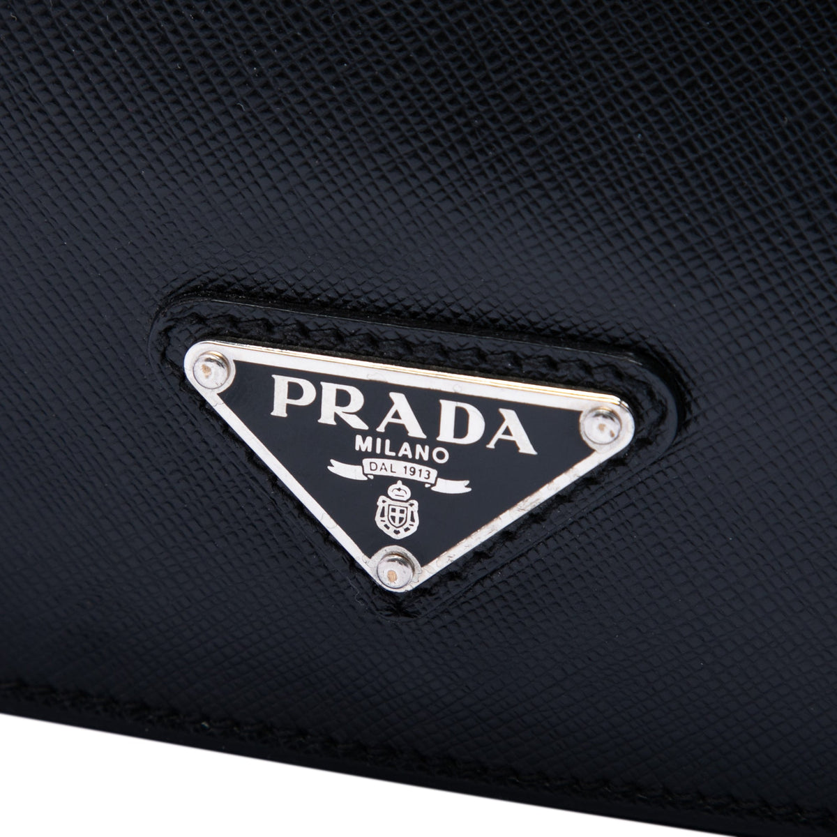 Prada Saffiano Cuir Travel Front Zip Pocket Briefcase