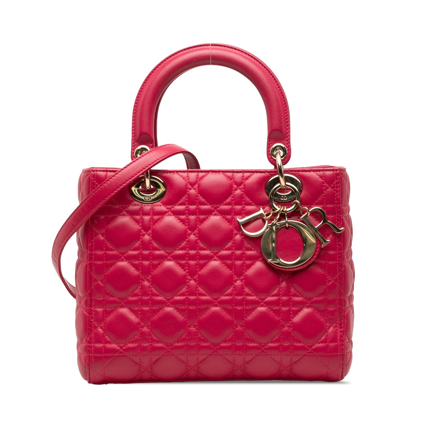 Dior Medium Lambskin Cannage Lady Dior