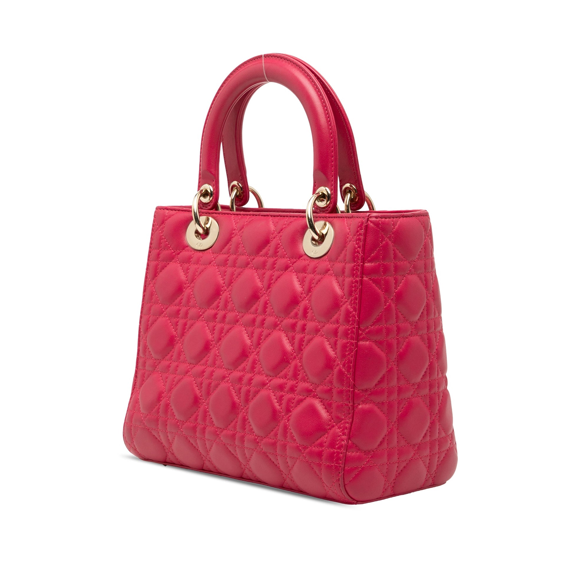 Dior Medium Lambskin Cannage Lady Dior