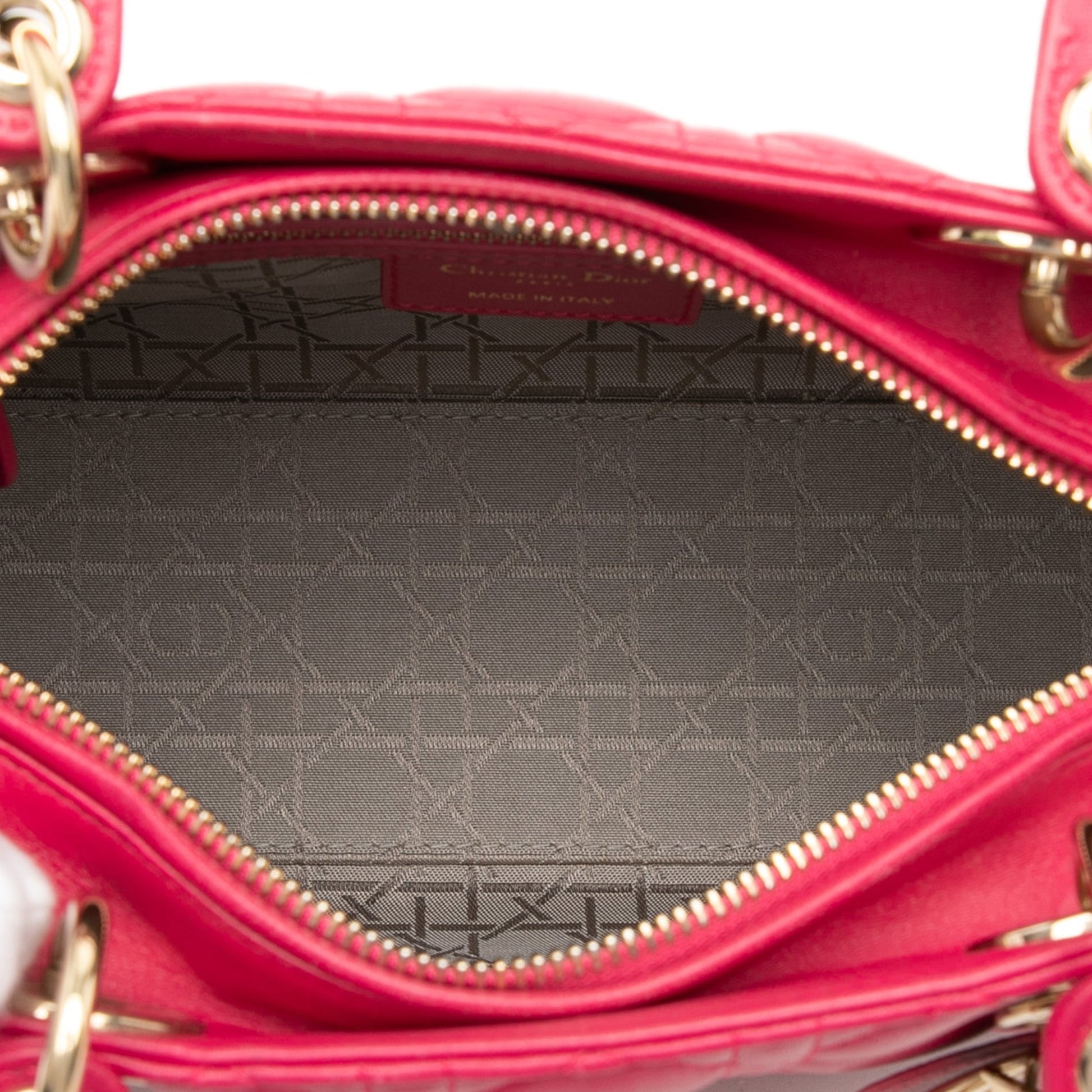 Dior Medium Lambskin Cannage Lady Dior
