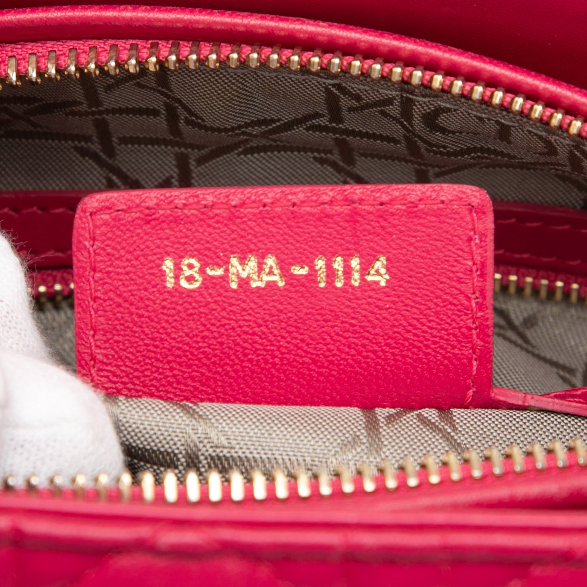 Dior Medium Lambskin Cannage Lady Dior