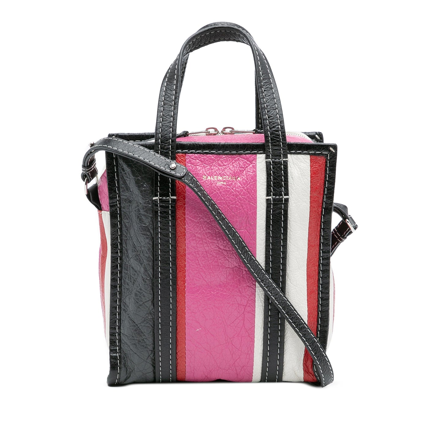 Balenciaga XS Lambskin Bazar Shopper Satchel