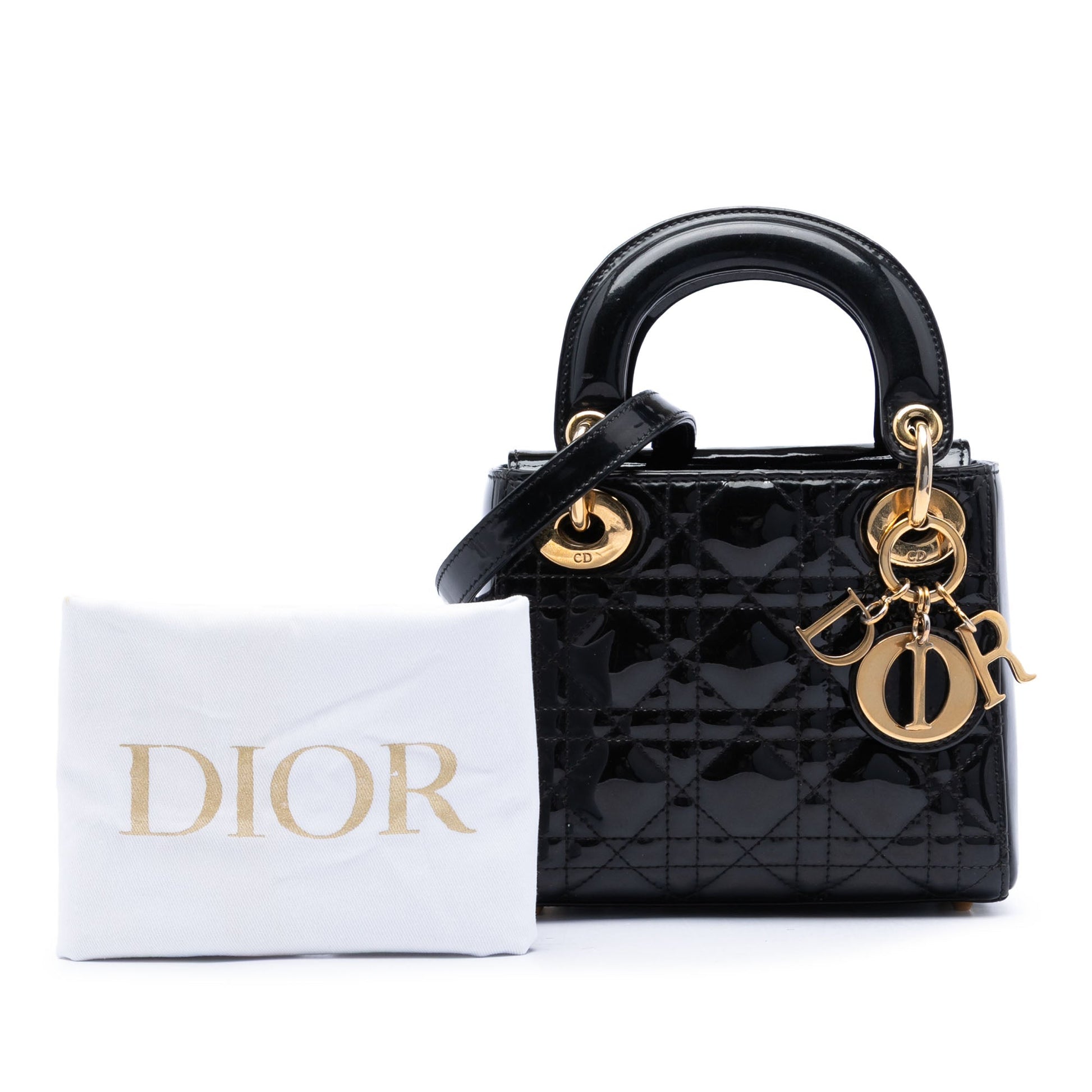 Dior Mini Patent Cannage Lady Dior