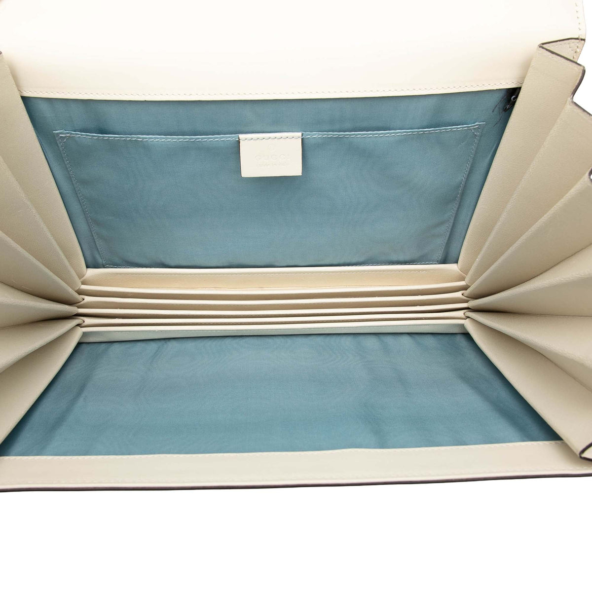 Gucci Guccy Sega Calfskin Portfolio Clutch — White