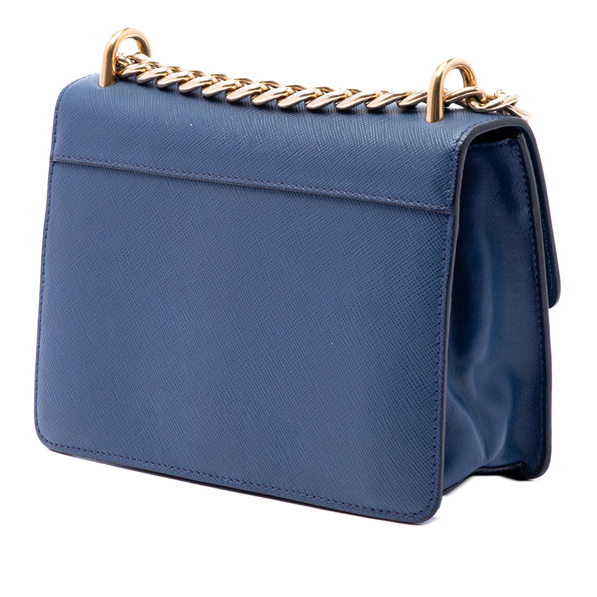 Prada Saffiano Turnlock Chain Crossbody