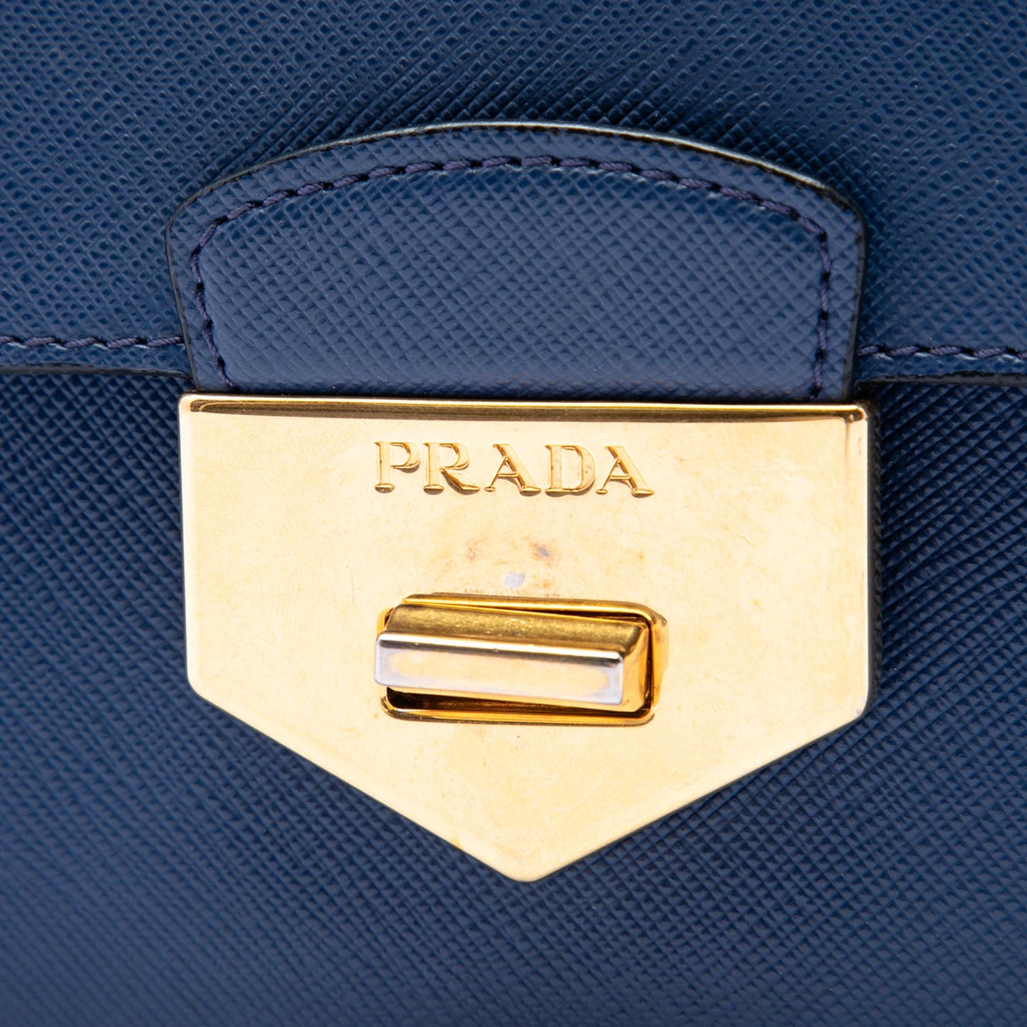 Prada Saffiano Turnlock Chain Crossbody