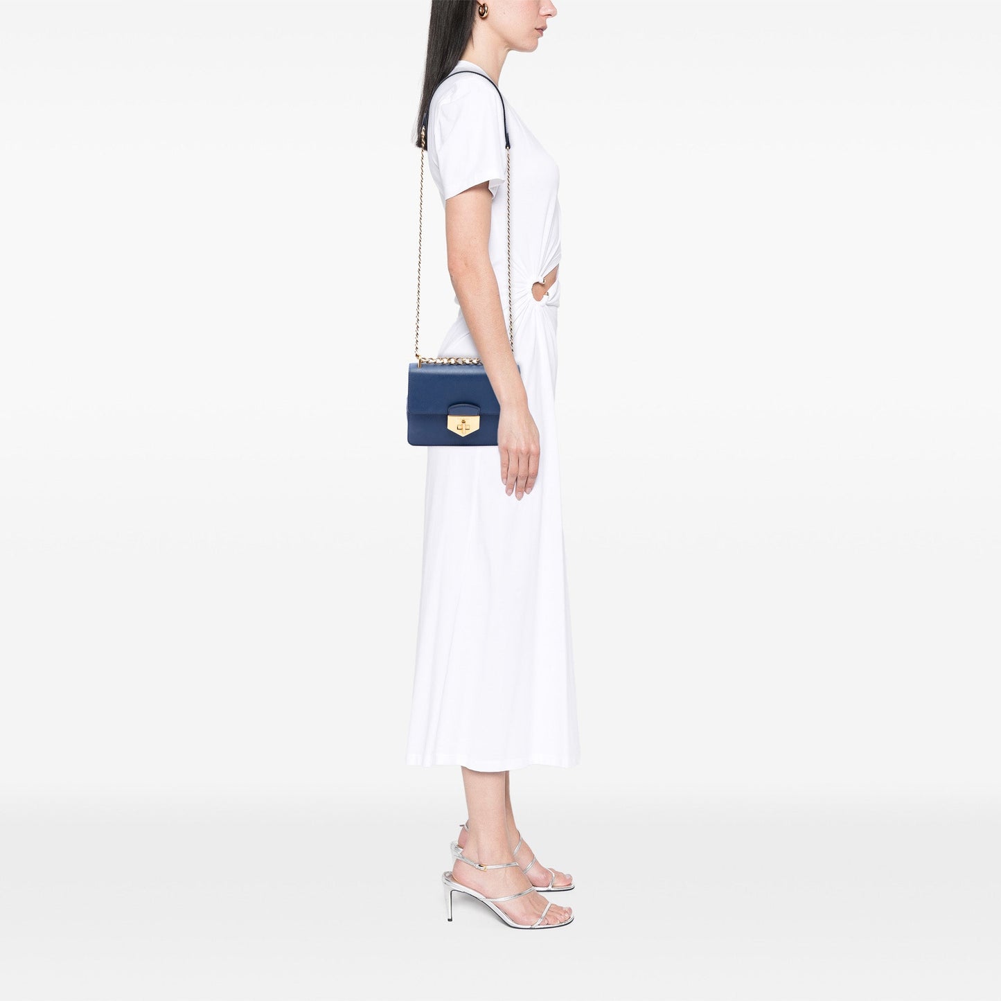 Prada Saffiano Turnlock Chain Crossbody