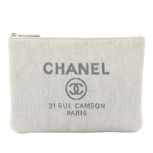 Chanel Large Tweed Deauville O Case Clutch