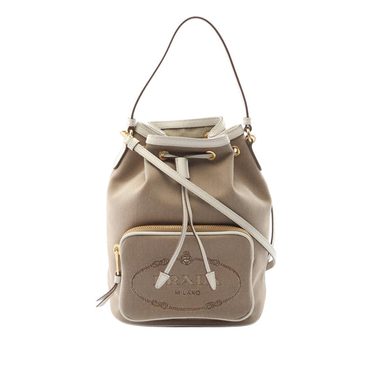 Prada Canapa Logo Bucket Bag