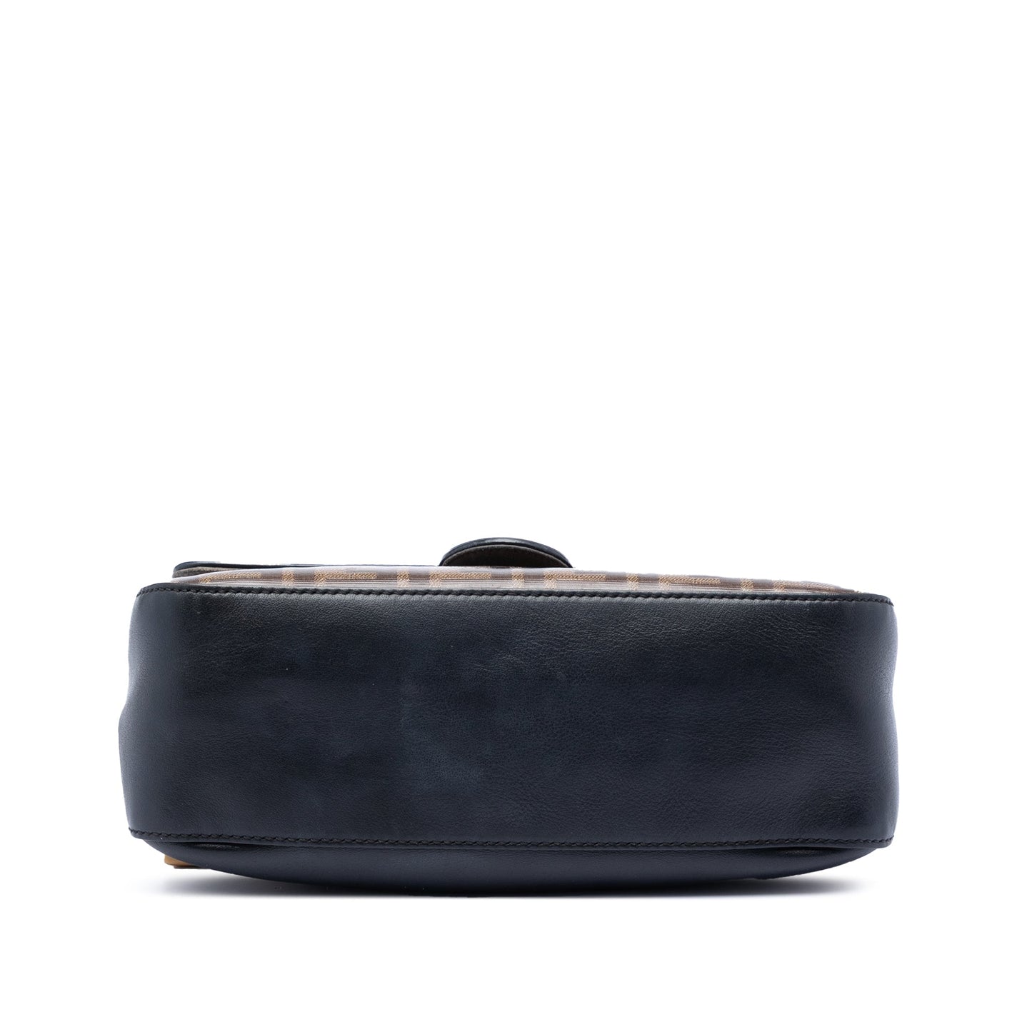 Fendi Zucca Crystal Double F Baguette Satchel